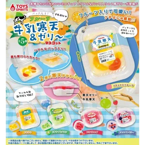 プチぷにゅ！パック入り！ フルーツ牛乳寒天&ゼリーマスコット