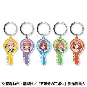 五等分の花嫁∽ 鍵風アクリルキーホルダー / まるかくカンバッジ2