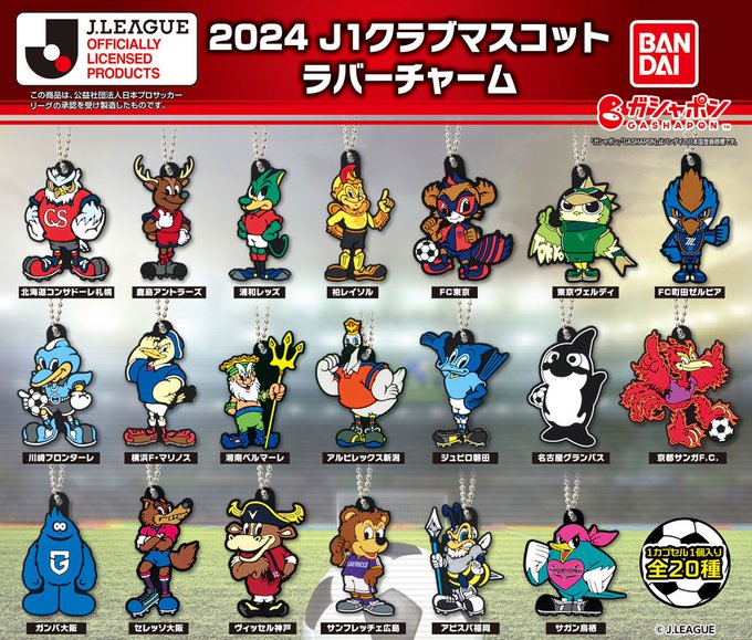 2024 J1クラブマスコット ラバーチャーム