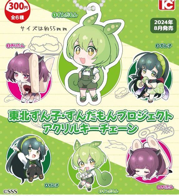 東北ずん子・ずんだもんプロジェクト アクリルキーチェーン