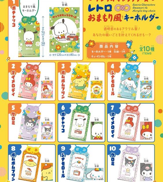 サンリオキャラクターズ レトロおまもり風キーホルダー