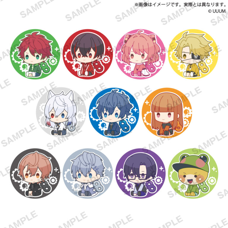 カラフルピーチ ぺたっとねじまき刺繍缶バッジ