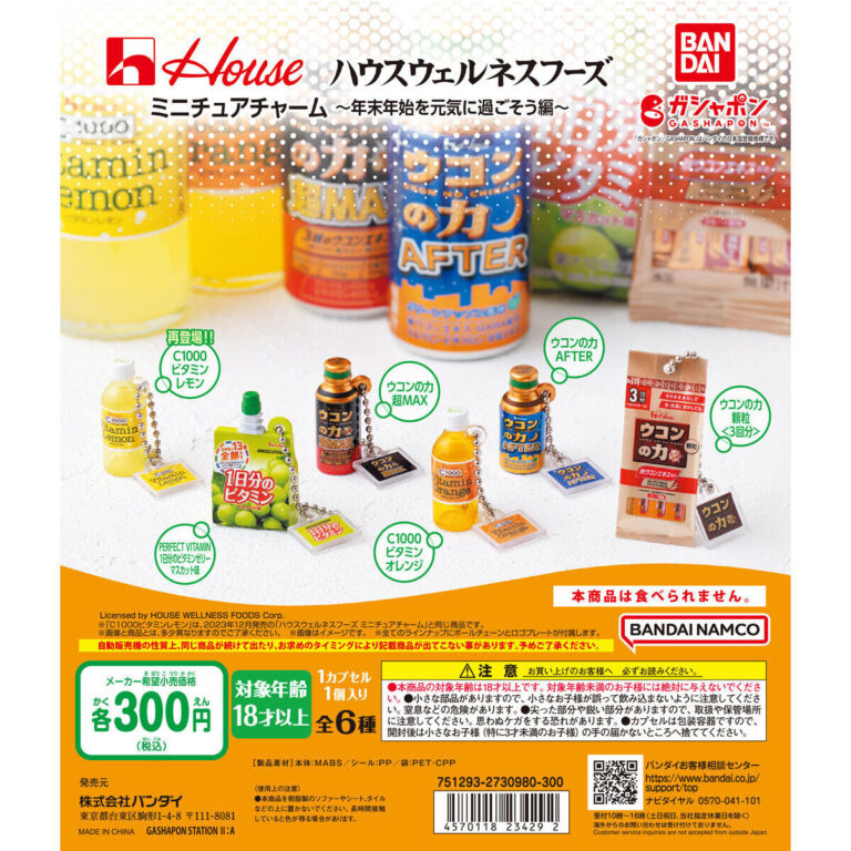 ハウスウェルネスフーズ ミニチュアチャーム 年末年始を元気に過ごそう編