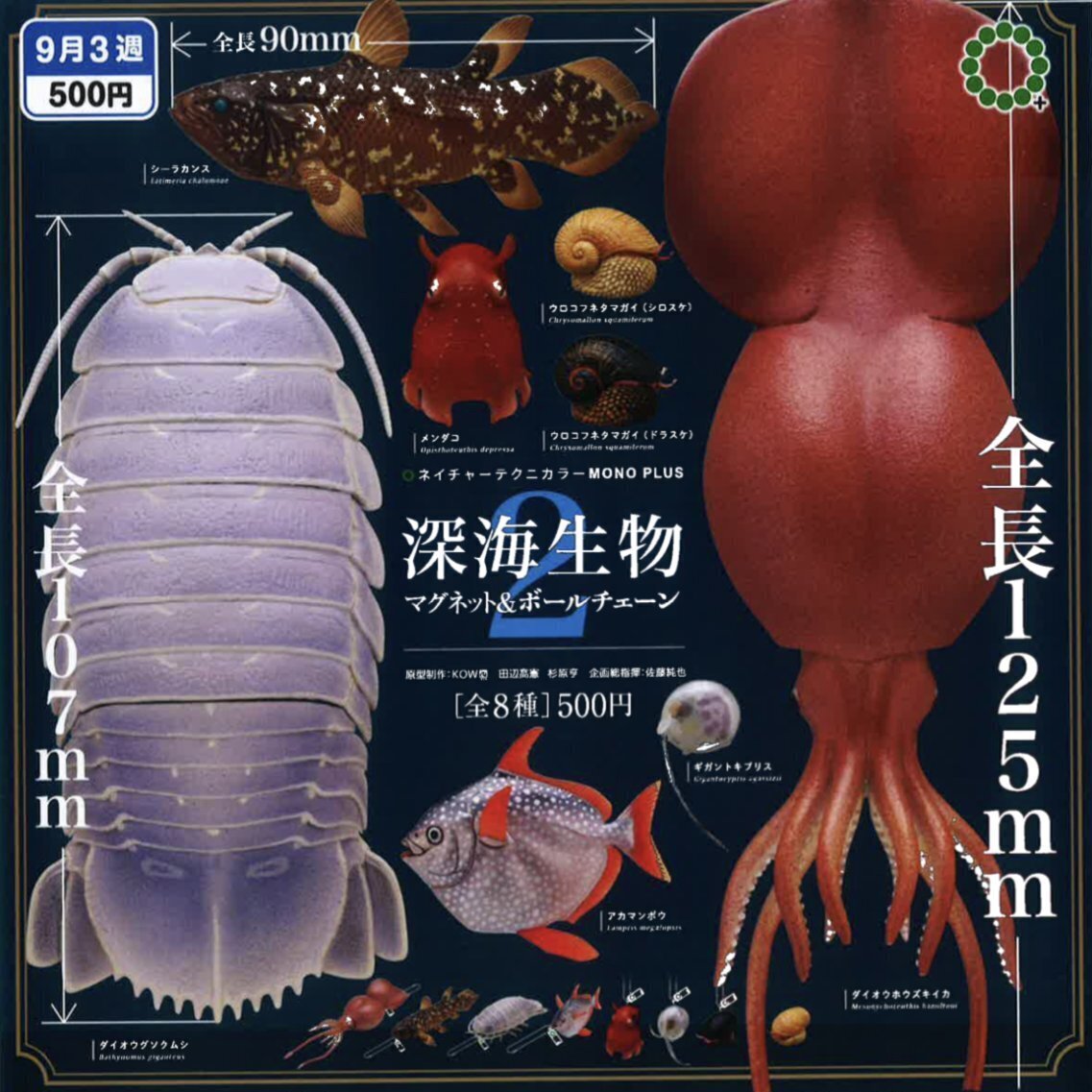 NTC MONO+ 深海生物 マグネット&ボールチェーン２