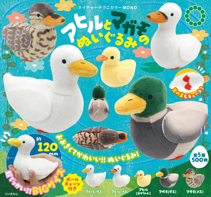 NTC MONO アヒルとマガモのぬいぐるみ