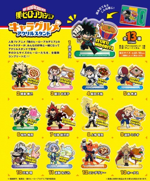 僕のヒーローアカデミア キャラグルメアクリルスタンド
