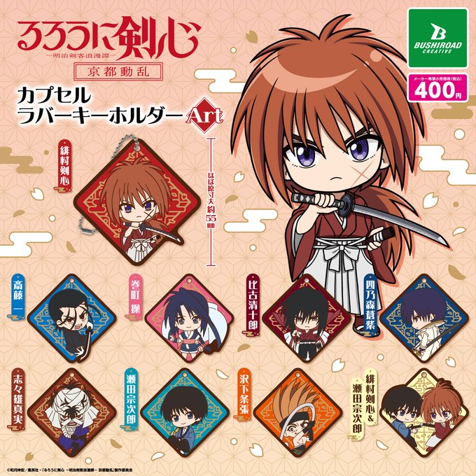 るろうに剣心 カプセルラバーキーホルダーArt