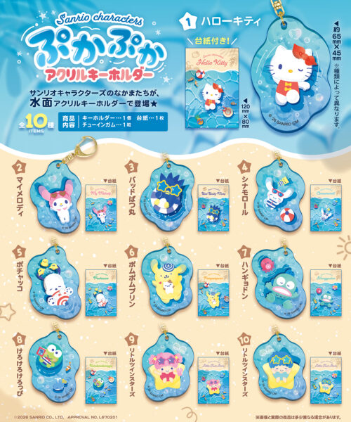 サンリオキャラクターズ ぷかぷかアクリルキーホルダー